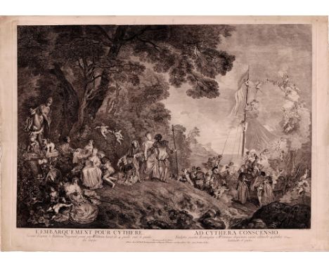 Antoine Watteau, Nicolas Tardieu - The Embarkation for Cythera  /  Description:   L'Embarquement pour Cythere (The Embarkatio