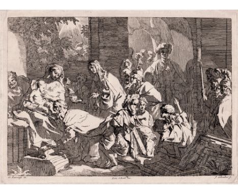 Gerard de Lairesse, Johannes Glauber, Adoration of the shepherds.  /  Description:  Adoration of the shepherds, etching after