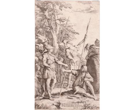 Salvator Rosa - Diogenes and Alexander - 1662  /  Description:  Diogenes and Alexander; Alexander, standing in armour to left