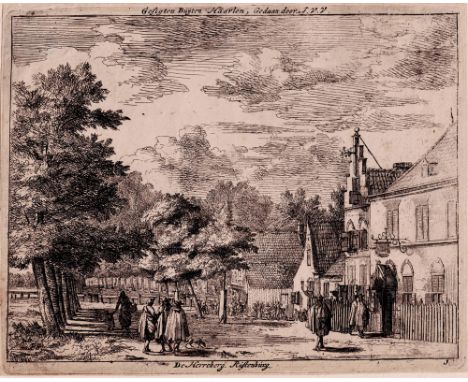 Jan Vincentsz. van der Vinne - De Herreberg Rustenberg -   /  Description:  View of a street in Haarlem with the Rustenberg i