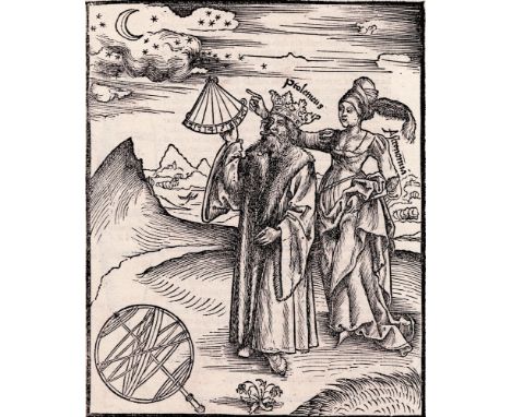 Monogrammist DS - Allegory of Astronomy - 1508  /  Description:  Allegory of Astronomy, Claudius Ptolemy (AD c100-170) being 