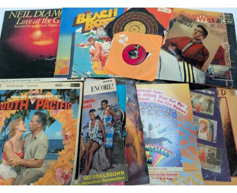 A quantity of vinyl LPs to include Neil Diamond, The Moody Blues, Elvis Presley, etc