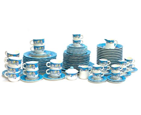 A large quantity of Italian Tiffany Boutique 'Marina' pattern ceramics, approx. 100 pieces, comprising dinner plates, side pl