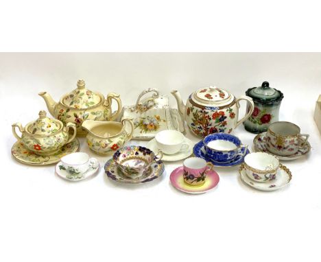 A small quantity of ceramics to include Royal Worcester 'Enchantment' fairy teacup and saucer; Gibsons teapot; Burslem Corone