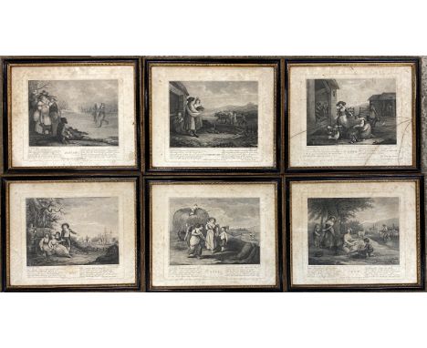 F. Masetti after William Hamilton RA (1751-1801), a set of eleven engravings each depicting months of the year (sans April), 