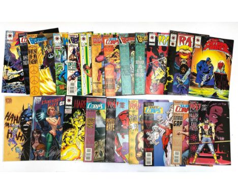 A lot of approx. 21 vintage comics to include Valiant Rai, Geomancer, The H.A.R.D Corps, Harbinger, The Batman and the Joker 