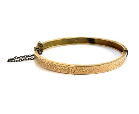 A 9ct gold bangle (af), 8.7g gross weight