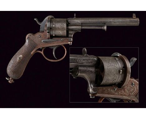 dating: Third quarter of the 19th Century provenance: Belgium, Octagonal, rifled, 11 mm cal. barrel, marked 'A. FRANCOTTE B.T