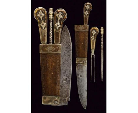 dating: late 18th Century provenance: Germany, Wide, straight, folding, single-edged blade with stamp 'IP' inside a rectangle