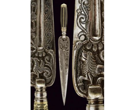 dating: First half of the 19th Century provenance: Southern Italy, Long, straight, single-and false-edged blade with central 