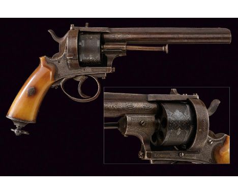 dating: Third quarter of the 19th Century provenance: Belgium, Cylindrical, rifled, 9 mm cal. barrel, with high rib with fore