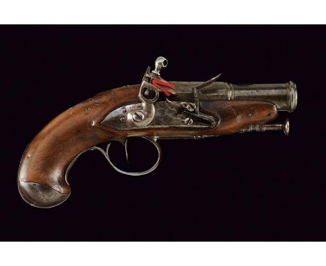 dating: Early 19th Century provenance: Europe, Smooth-bore, two-stage, octagonal and round, 15 mm cal. barrel, with moulded m