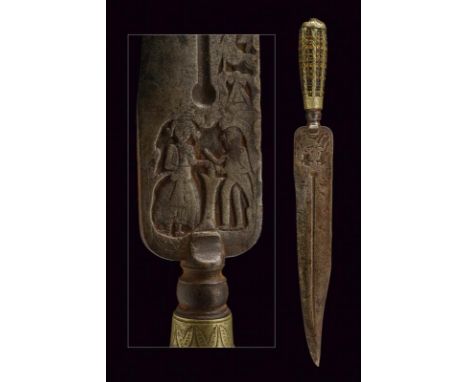 dating: late 18th Century provenance: Southern Italy, Straight, single-edged blade, with tip hollowed at the back and thin, c