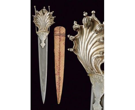 dating: circa 1900 provenance: India, Wide, straight, double-edged, damask blade, provided with ten grooves and respective ra