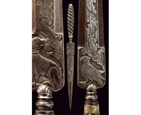 dating: First half of the 19th Century provenance: Italy, Straight, double-edged blade, tang and central part finely chiselle