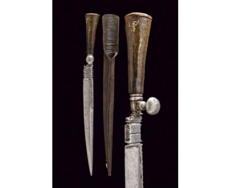 dating: 18th Century provenance: Spain, Strong, straight, single-edged blade of triangular section, with short rear groove, c