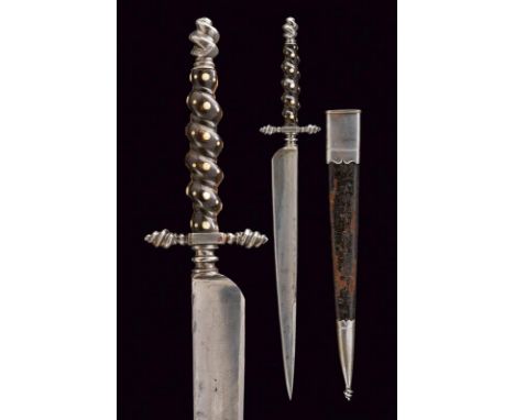 dating: 17th Century provenance: Italy, Strong, straight, single-edged blade with narrow tip and hollow facets. Iron hilt wit