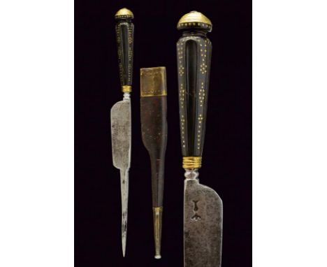 dating: late 18th Century provenance: Italy, Single-edged blade, with a deep stamp at the base, long, reinforced tip of lozen