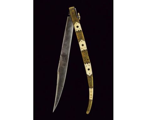 dating: Second half of the 19th Century provenance: Spain, Long, single-edged blade, with hollow tip. Slightly curved hilt, d