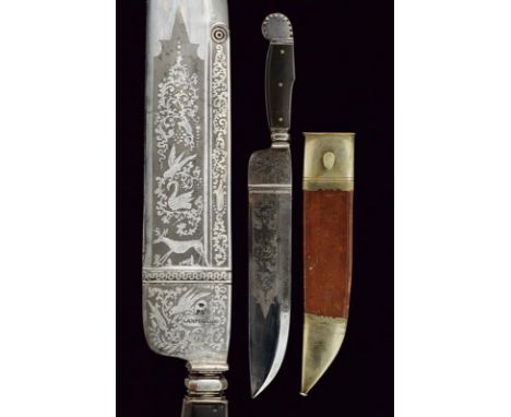 dating: First half of the 19th Century provenance: Southern Italy, Wide, straight, single-and false-edged blade, decorated wi