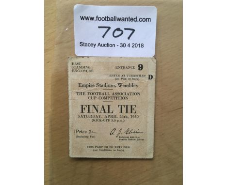 1930 FA Cup Final Football Ticket: Huddersfield Town v Arsenal in good condition with light crease.