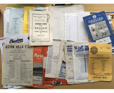 Reserve Football Programmes: Wide variety of clubs and eras. Includes 58/59 Crystal Palace v Plymouth 50/51 Grimsby v Barrow 