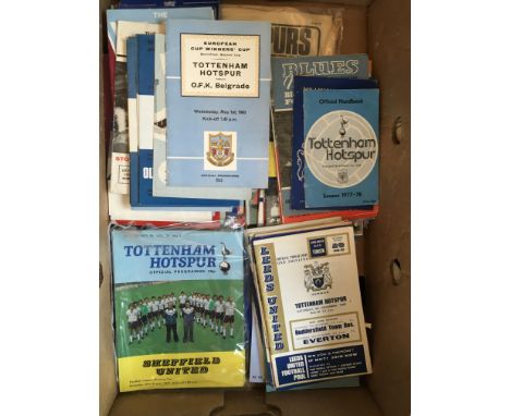 Tottenham Away Football Programmes: Mainly 60s together with a full set of 77/78 homes plus more. (Box)
