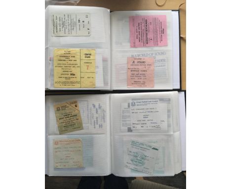West Ham Away Football Ticket Collection: Private collection kept in 2 photograph albums in alphabetical order. An even mix o