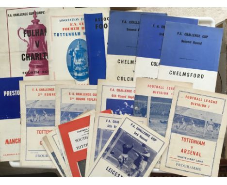 Pirate Football Programmes: Nice Collection with many involving Tottenham. Very good. (21)