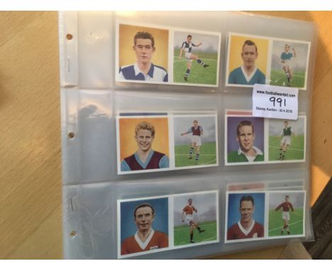 Chic Portrait + Action Football Cards: Complete set of 48 from 1960 in sleeves. Good.