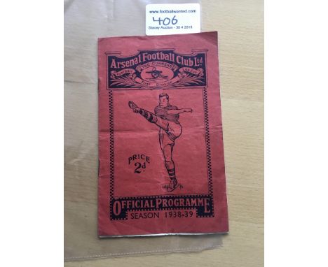1938/39 Tottenham v West Ham At Arsenal Football Programme: Incredibly the third match after two previous draws in this FA Cu