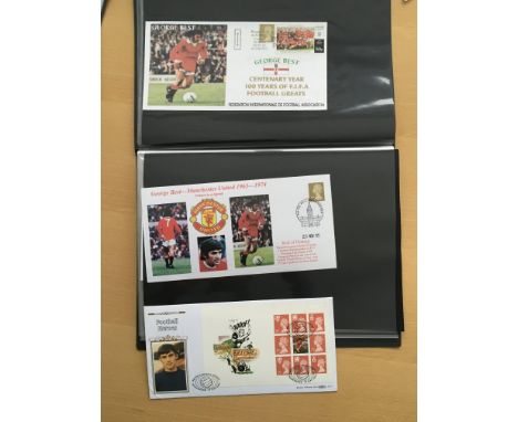 Manchester United First Day Cover Collection: Some nice George Best examples with some tributes from 2005. Another signed by 