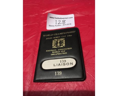 1966 Football World Cup Liaison Pass: Rare item in the form of a small passport with World Cup details printed to front. Only