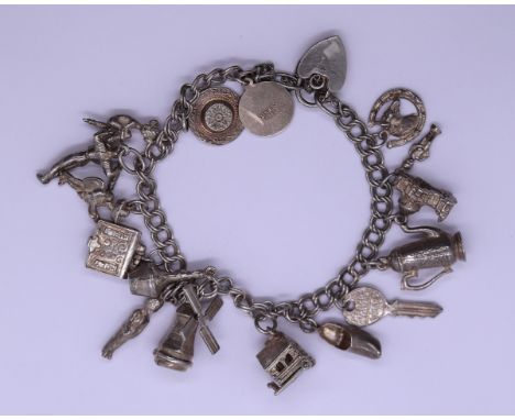 Silver charm bracelet 