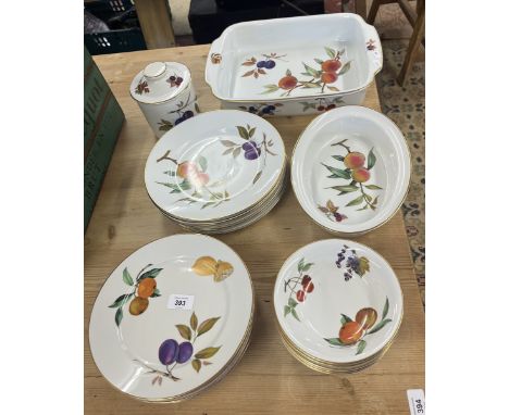 Collection of Royal Worcester Evesham pattern 