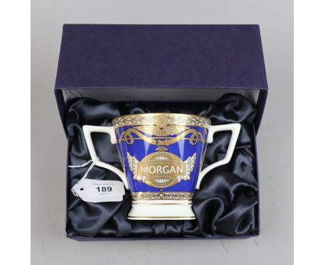 Royal Worcester L/E loving cup 19/100 - Centenary of Morgan Motor Co. Ltd 2008 in original box with COA 