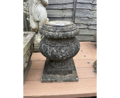 Antique stone planter pedestal 