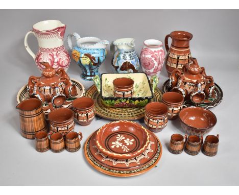 A Collection of Various Continental Jugs, Plates, Cups etc 