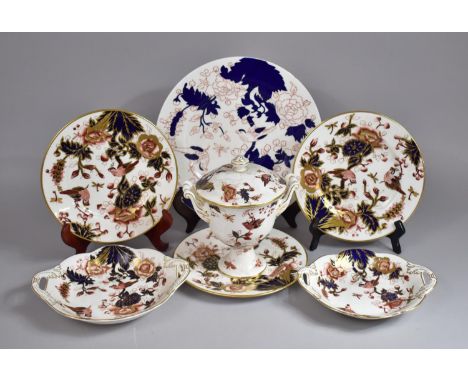 A Collection of 7 Pieces of Coalport Hong Kong China to include Lidded Two Handled Vase, Two Handled Dishes, Three Plates and