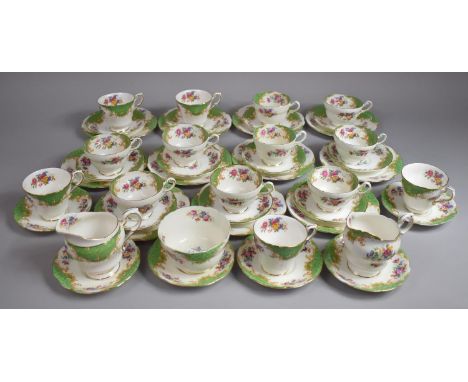 A Collection of Paragon Rockingham Tea Wares to comprise 14 Cups, 2 Milk Jugs, Sugar Bowl, 15 Saucers and 7 Side Plates (Cond