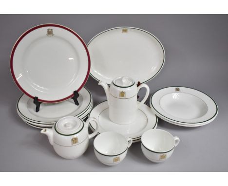 A Collection of Wedgwood House of Lords Parliamentary Monogrammed Part Dinner Wares to include Plates, Mugs, Teapot Etc 