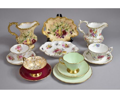 A Collection of Hammersley China to include Jug, Cake Plates and Four Cabinet Cups and Saucers 