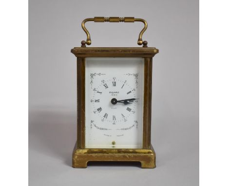 A Small Mid 20th Century French Brass Carriage Clock by Duverdey &amp; Bloquel, Movement Working Intermittently 