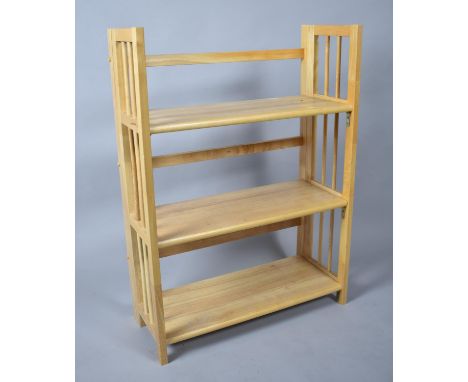 A Modern Folding Three Shelf Display or Bookcase, 70cm Wide 