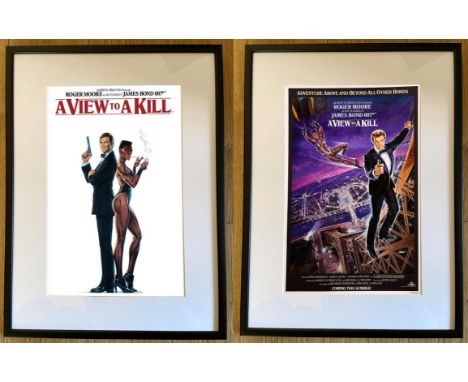 A pair of officially issued posters, including the rare Eiffel Tower poster, each professionally framed and glazed.To commemo