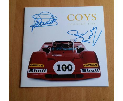 Complete with a print of the Ferrari 156/85 signed by Michele Albereto.Glossy booklet produced by Coys to help with the marke