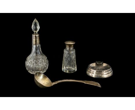 A Small Collection Of Silver Items Four pieces in total to include ashtray - inscribed L.P.G.C May 1955, hallmarked Sheffield