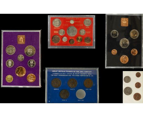 Royal Mint Collection of United Kingdom Coin Sets ( 5 ) Comprises 1/ 1970 United Kingdom Pre-decimal Proof Struck 8 Coin Set 