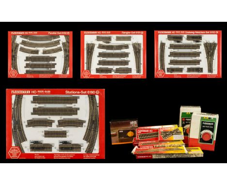 Railway Interest. A Collection of Fleischmann Track and Associated Items. To include terminal clips, Regulator Transformer s 