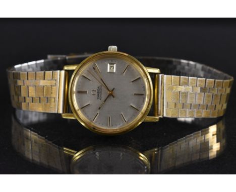 Omega - a vintage 1970s Seamaster automatic gentleman's wristwatch, silvered dial, block batons, minute track, centre seconds